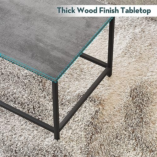 Modern Rectangular Coffee Table - Minimalist Open Design for Living Room & Offic
