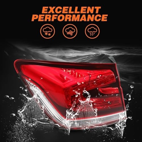 Outer Tail Light Assembly Side Compatible with Civic 4-Door Sedan 2013 Left