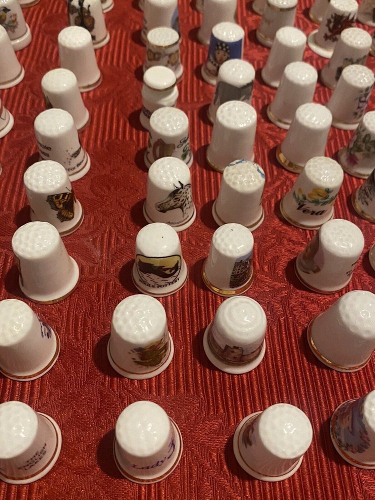 210 Various Design Bone China Thimbles Collection