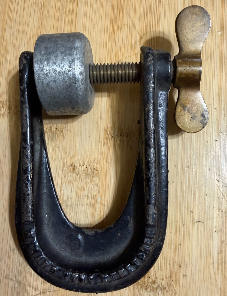 Vintage Wizard Orthopedic/Prosthetic Leather Rolling Clamp Workshop Tool