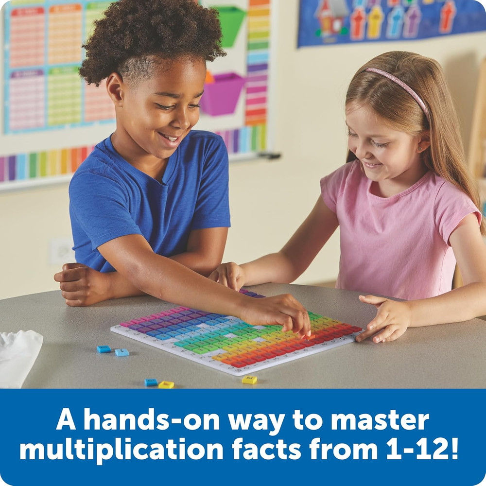 - Rainbow Multiplication Board, Times Table Chart Manipulative, Montessori Learn