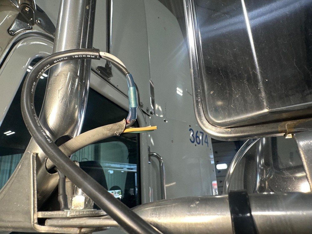 2005-2017 Peterbilt 386 STAINLESS Left/Driver Door Mirror - Used