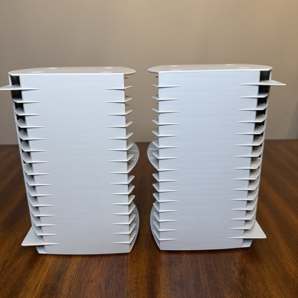 Set Of 2 Kensington QuickTrieve Stackable Modular CD Storage Tower 16 Disk Gray