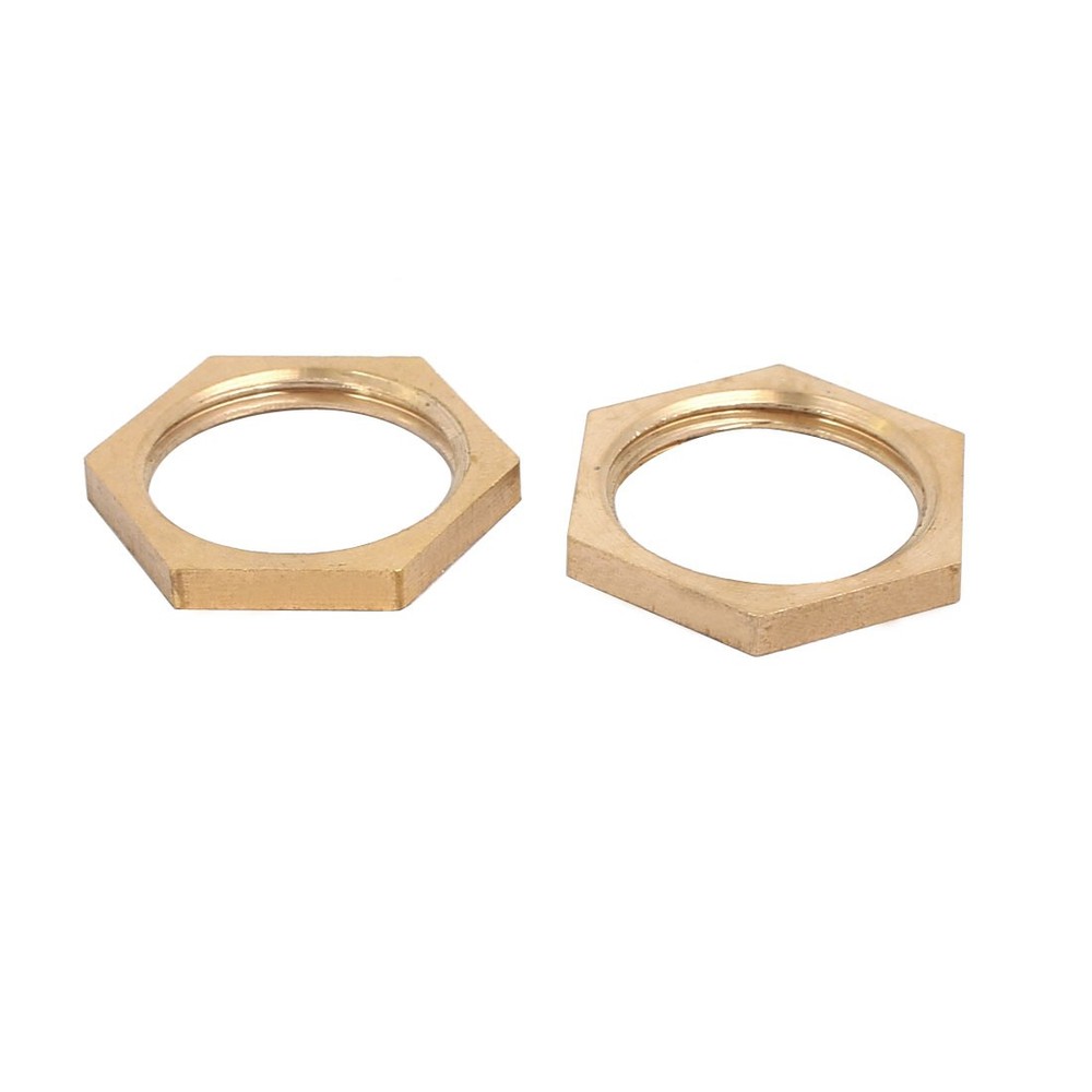10 Pcs 1/2BSP Female Thread Brass Hex Nut Pipe Fitting Locknut