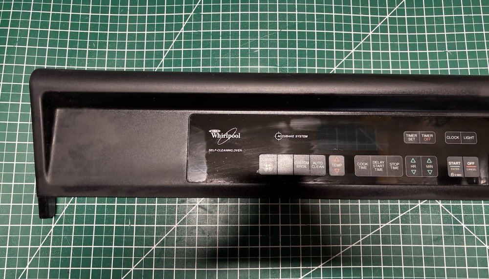 Whirlpool Single Oven Control Panel 4451319 4451320 **Broken Mounting Tab***