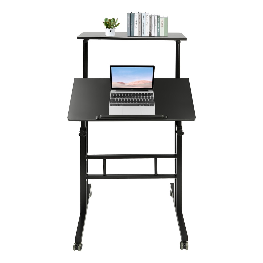 27-45" Standing Desk Home Office Adjustable Height Mobile Laptop Computer Table