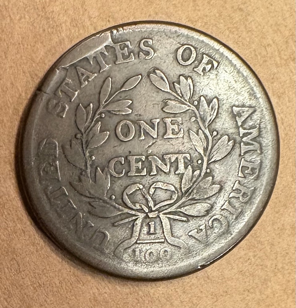 1802 Draped Bust Large Cent S-232 LDS Reverse Cud FINE
