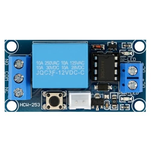 2Pcs 12V Latching Relay Module Single Bistable Push to Start and Stop