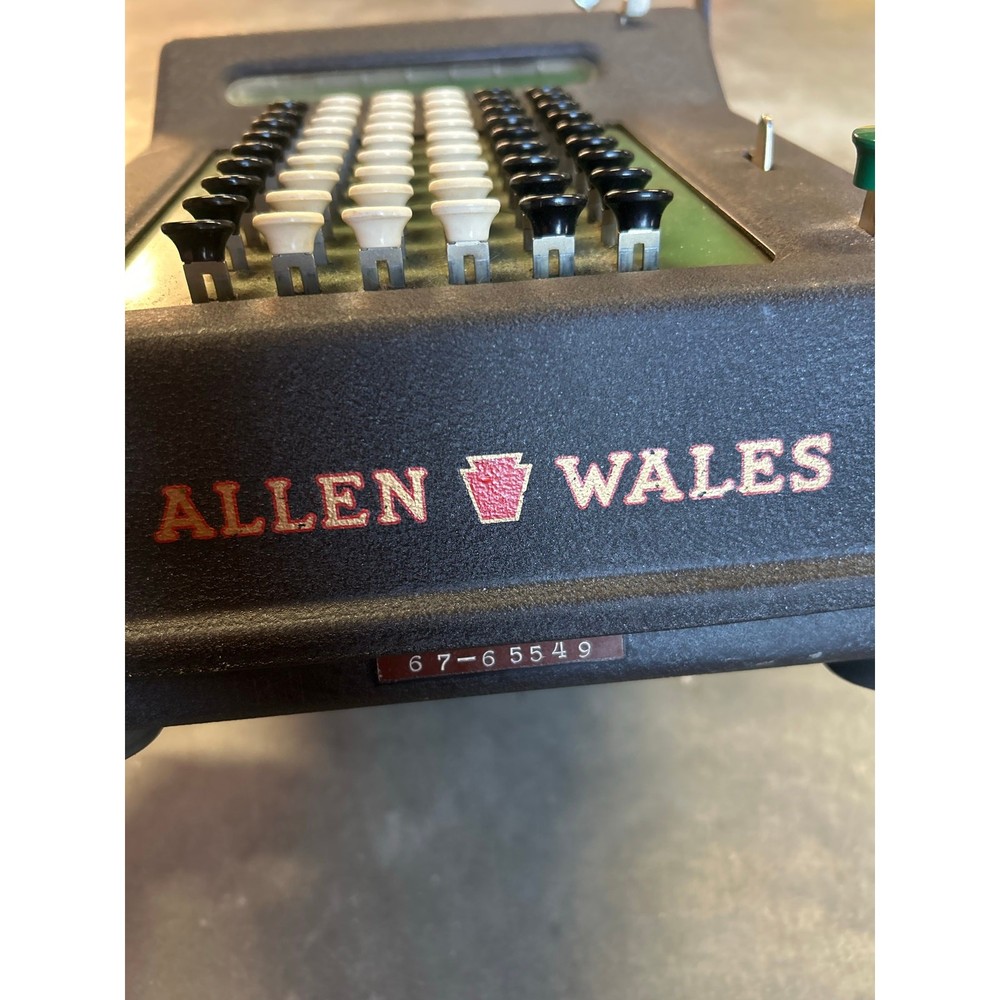 Antique Allen Wales Desk Model Adding Machine Untested Vintage