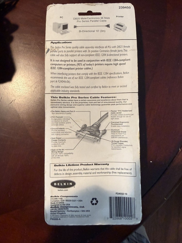 Belkin F2A032-10 Cable