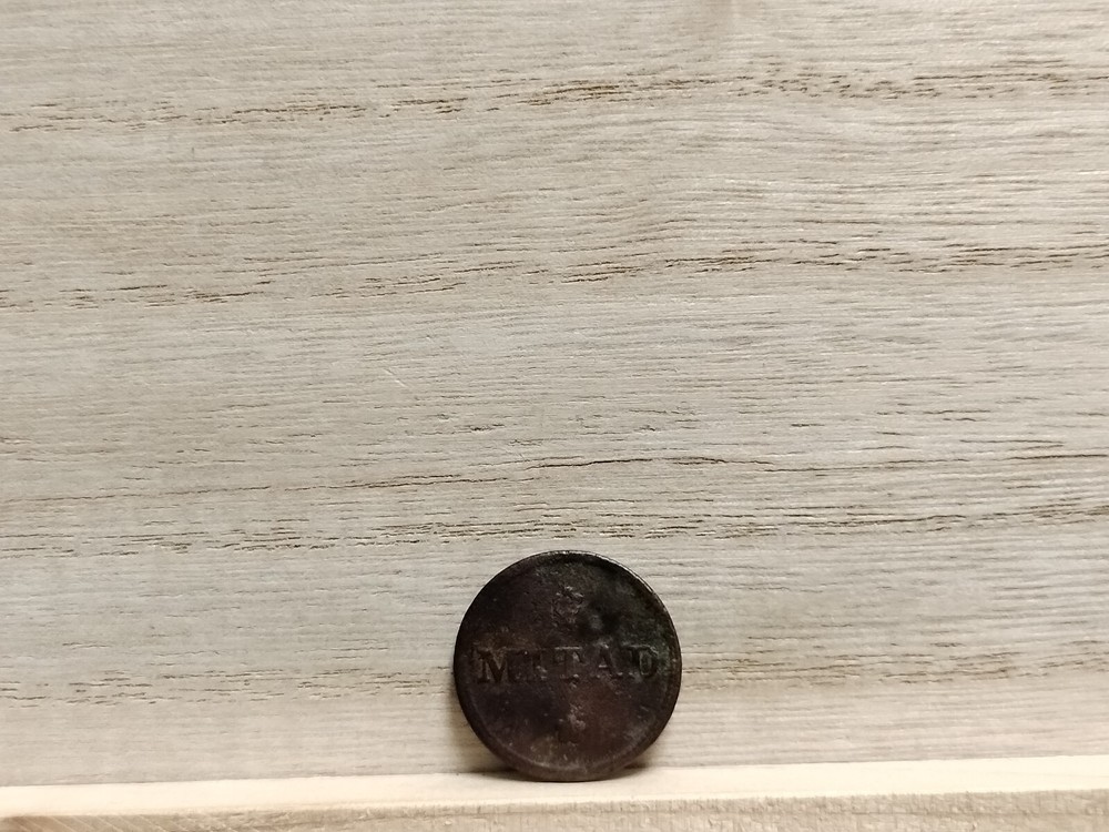 Colombia "MITAD" Token c. 1858