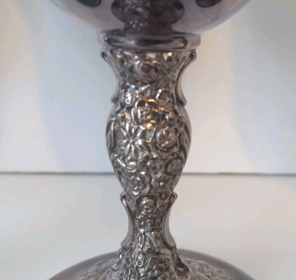 4 International Silver Company 7" Wine Glasses, Goblets COUNTESS Ornate