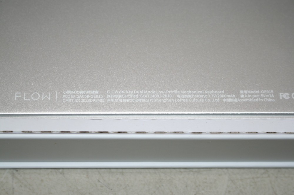 LOFREE Flow 84-Key Dual Mode Low Profile Mechanical Keyboard - White
