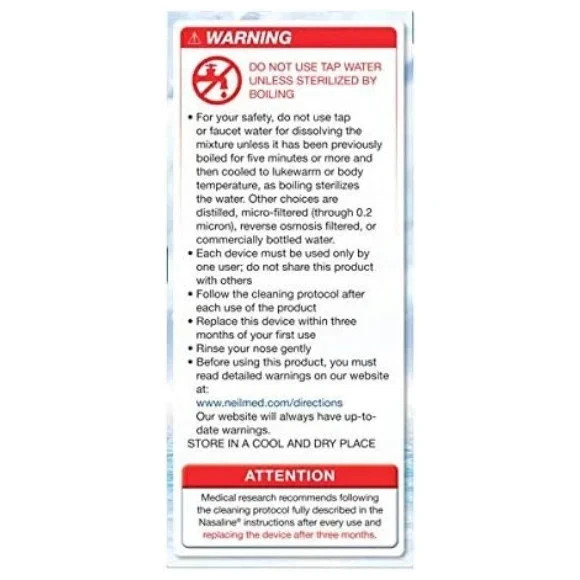 Squip Nasaline Salt 50 Pre-mixed saline packets