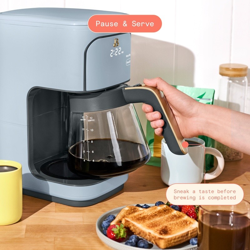 Programmable 12-Cup Coffee Maker Auto Shut Off Brew Strength Touch Display New