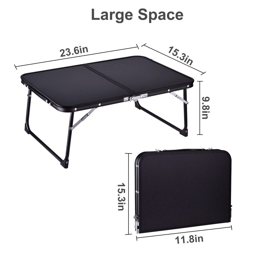 Foldable Laptop Desk, Bed Table for Study & Reading, Portable Mini Picnic Tab...