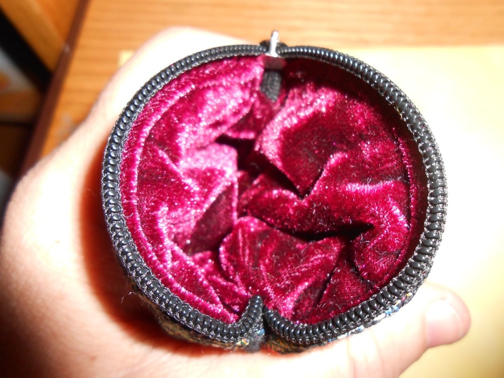 Flower Brocade Lined Zippered Rosary or Chaplet Case 1689