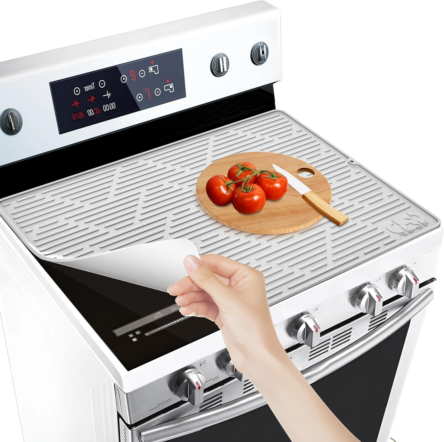 Stove Top Cover for Electric Stove 28X20'' Large Heat Resistant Silicone Stov...