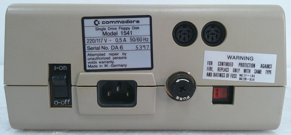 Commodore 1541 Single Floppy Disk Drive