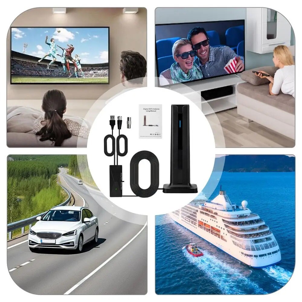 6000 Miles Upgraded TV Antenna Digital HD Indoor HDTV 1080P 4K Long Range USA