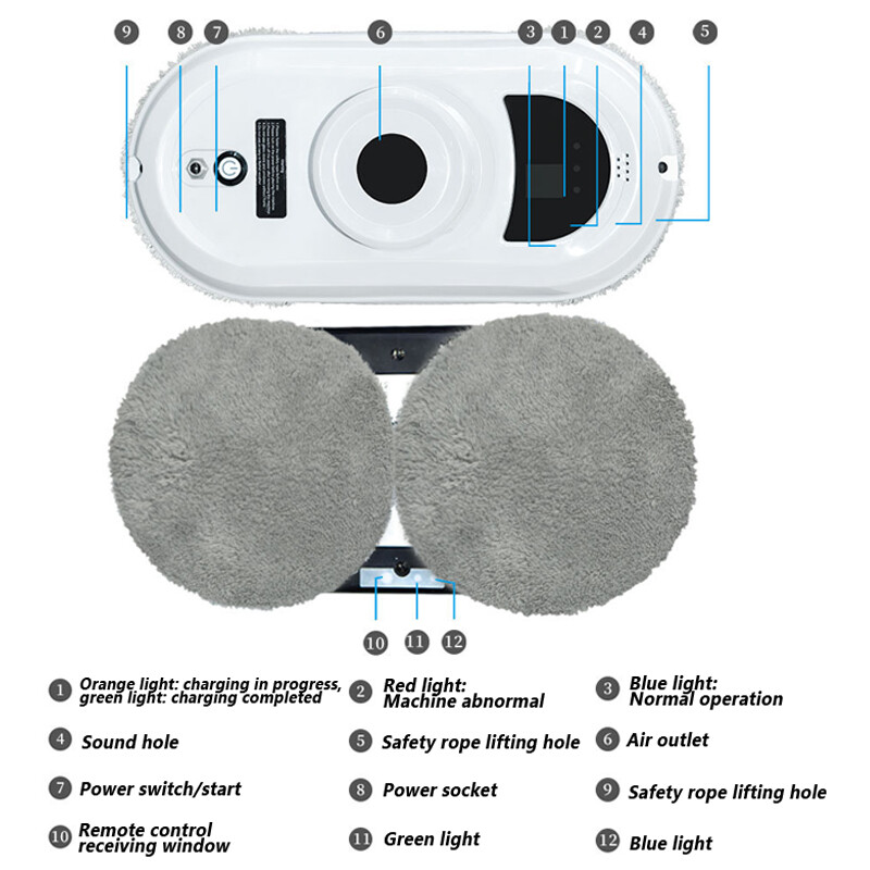 220V/110V Automatic Cleaning Machine Remote Control Smart Window Cleaner Robot