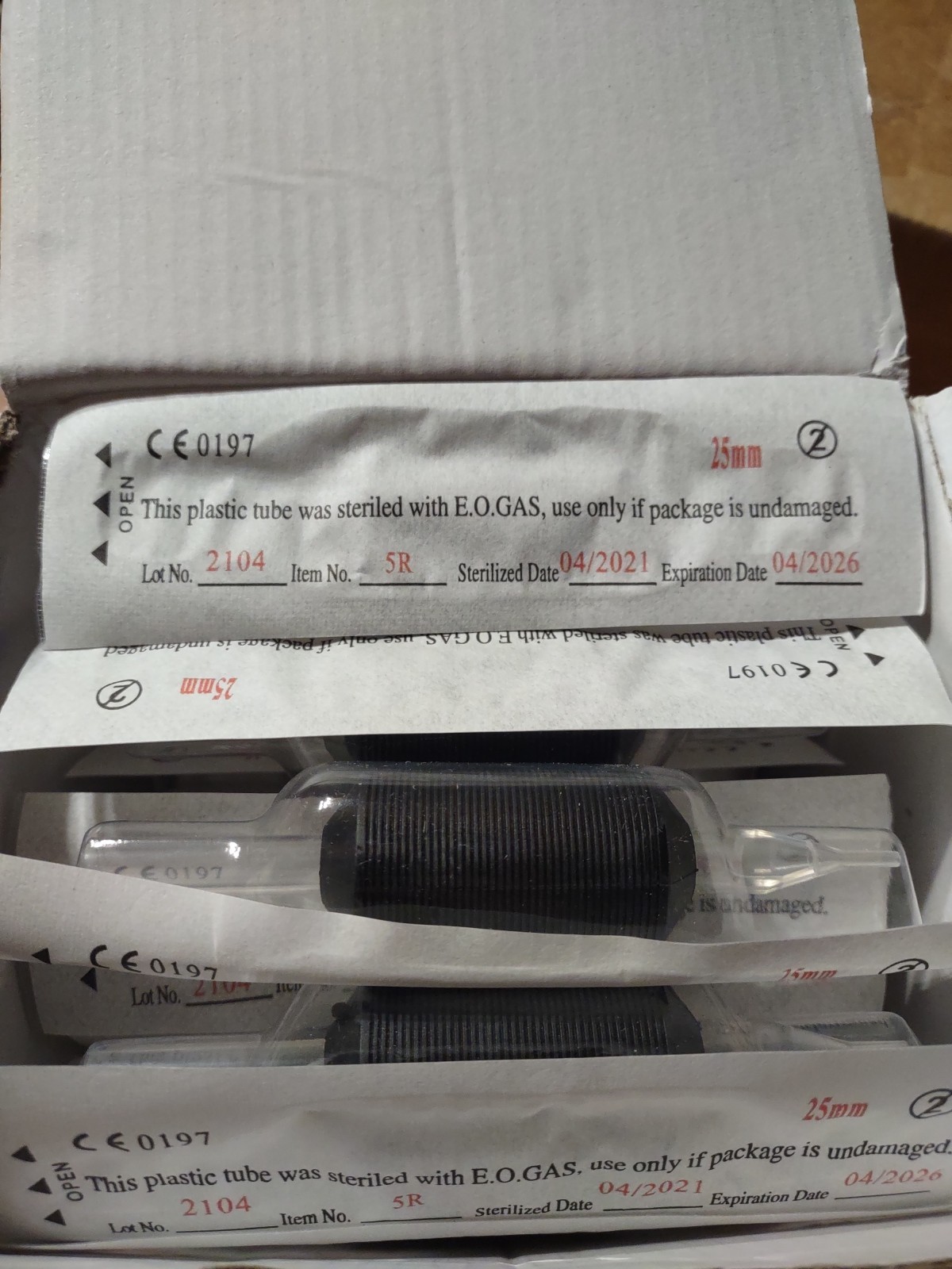 1 Inch 25mm 20 PCS Tattoo Disposable Tubes Round Tubes, Flat Tube, Diamond Tube