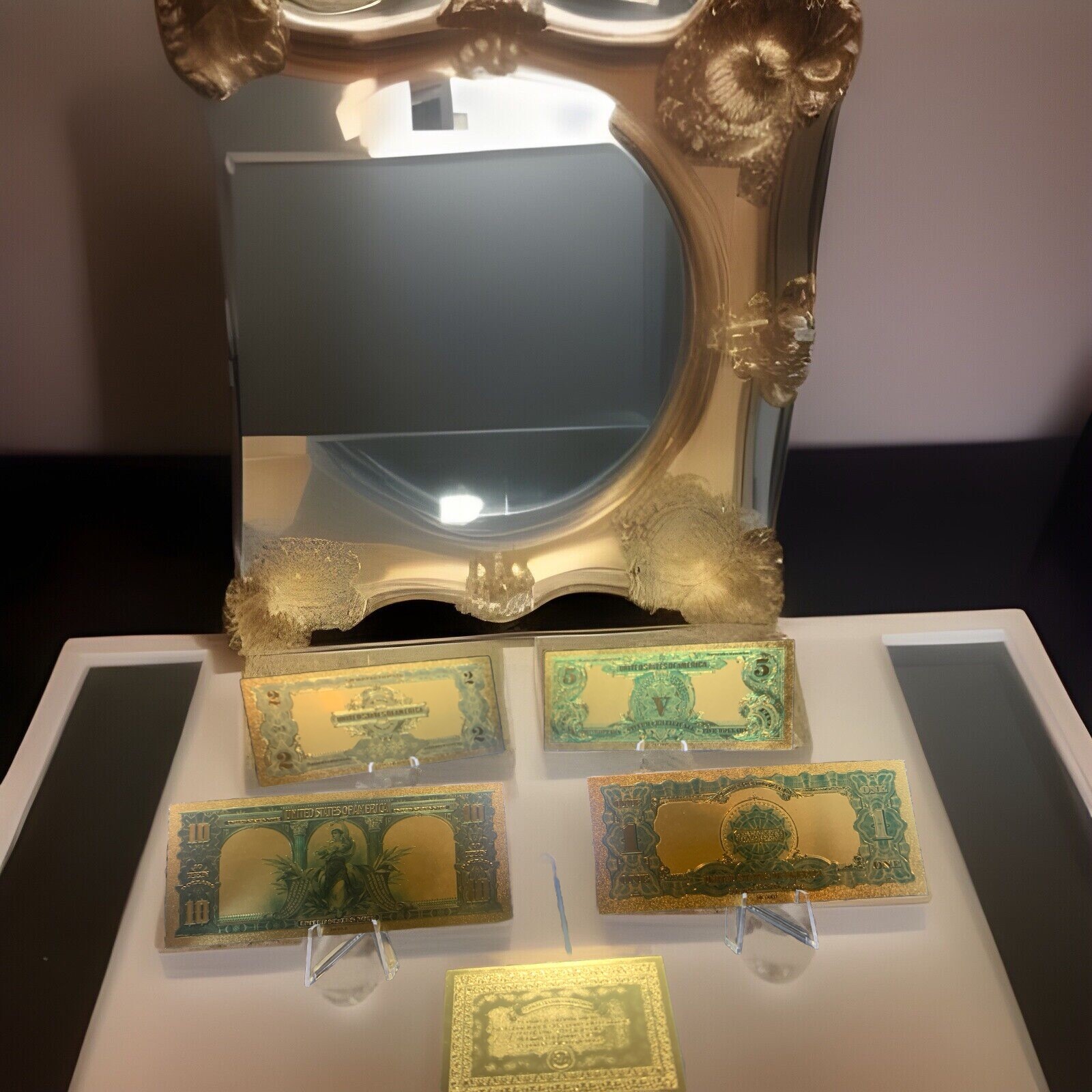 4PC MINT Banknote W/COA Lot💵GOLD 1899 $10 Bison&$1 Eagle Rep*Notes+PennyN More~