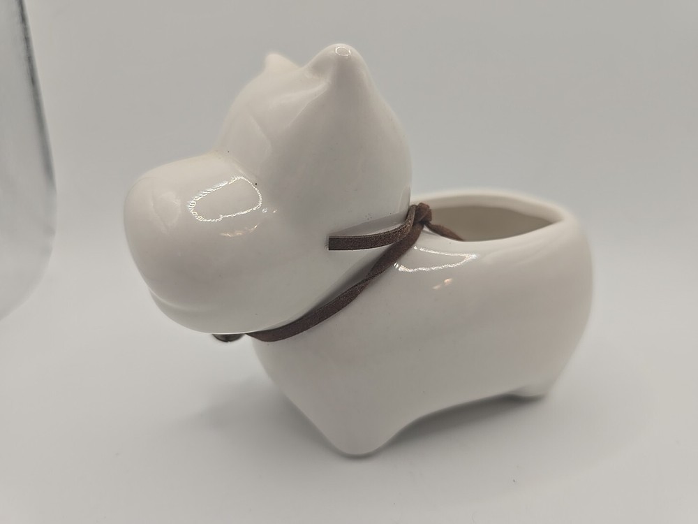 Mini Ceramic Cow Planter with Bells