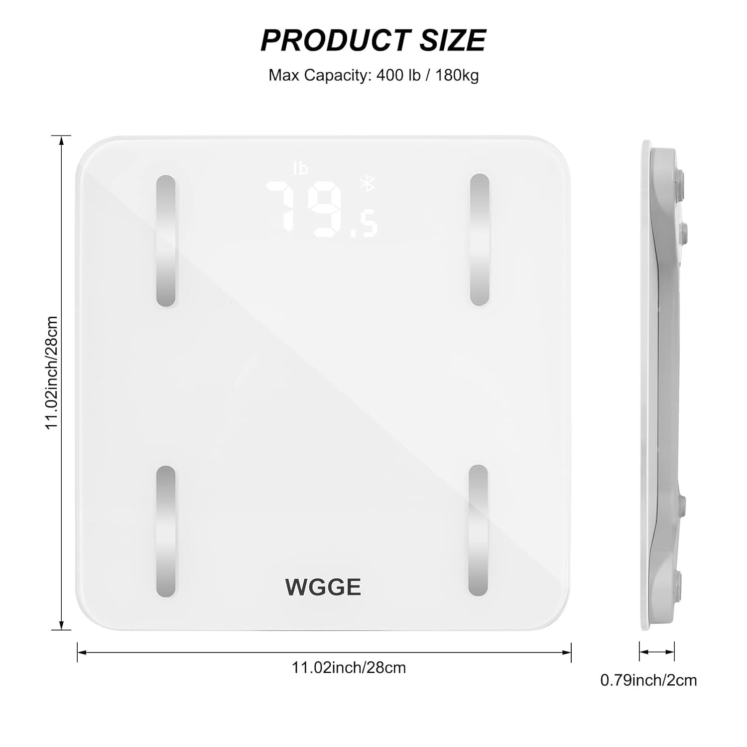 Body Fat Scale, WGGE Smart Digital Bathroom Weight Scale Highly Accurate