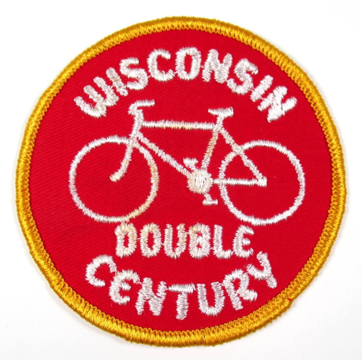 Wisconsin Double Century Bicycling Patch Vintage Cycling Sew On