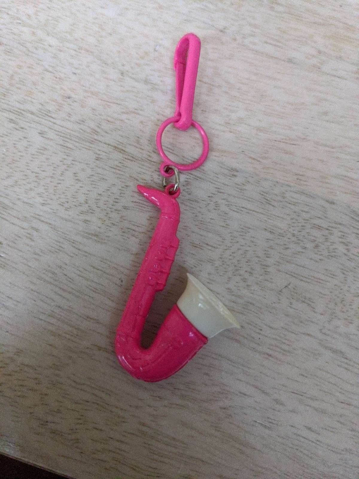 Lot Of 8 Vintage Plastic Clip On Bell Charms Saxophone Without Bell