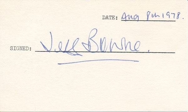 Jeff BOURNE / Signature Signed