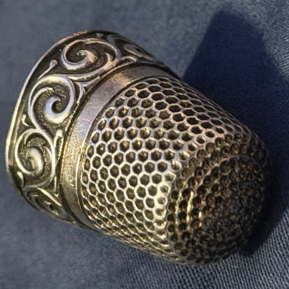 antique sterling silver thimble