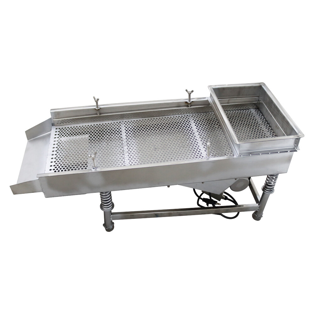 Electric Shaker Stainless Steel Linear Vibrating Screen Sifter with 7mm Screen