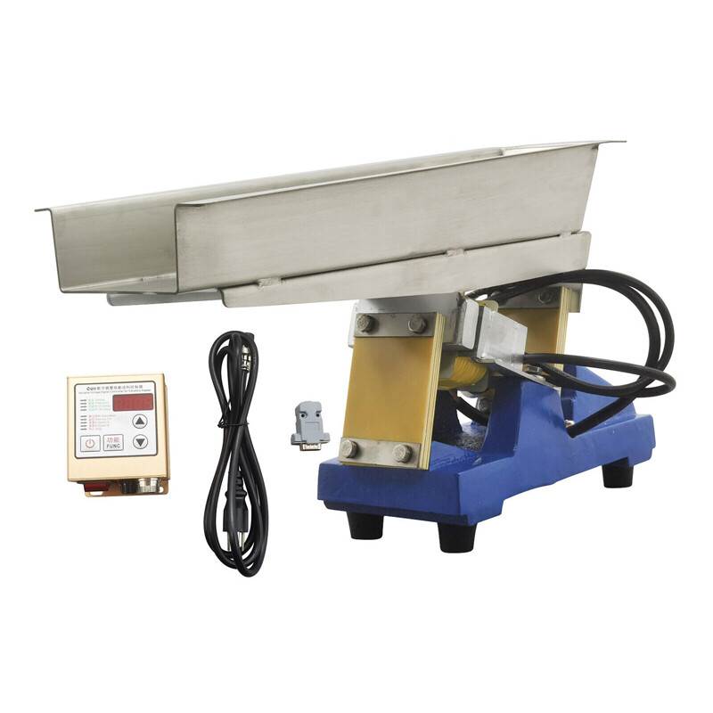 GZV Small Vibrating Feeder Electromagnetic Shaking Feeding Machine W/ Controller
