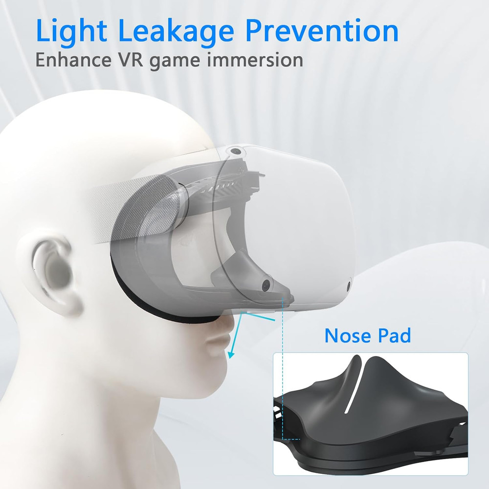 Compatible with Oculus Quest 2 Face Bracket Replacement,Vr PU Leather Face Pad