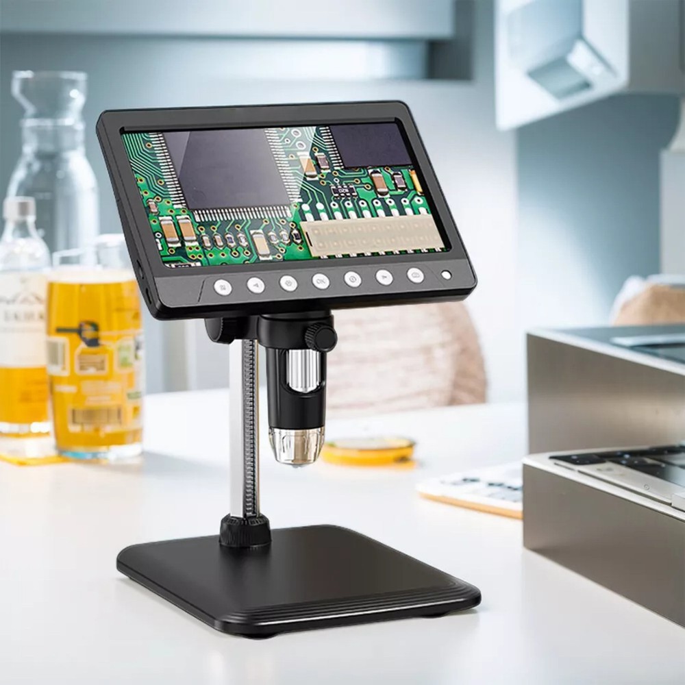 1200X 1080P Video Focusing Camera Microscope 7 "IPS Screen Digital Microscope