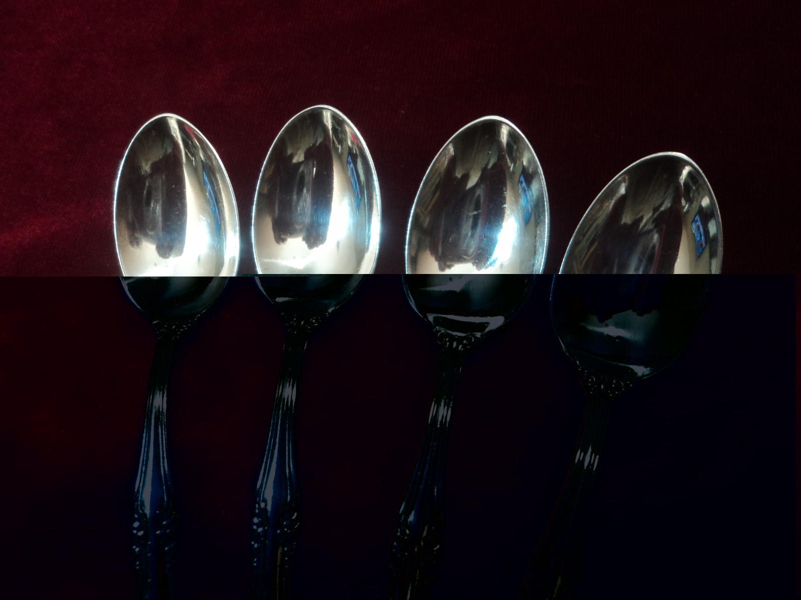 Silverplate Lot of 4 Demitasse Spoons Holmes Edwards IMPERIAL 1904