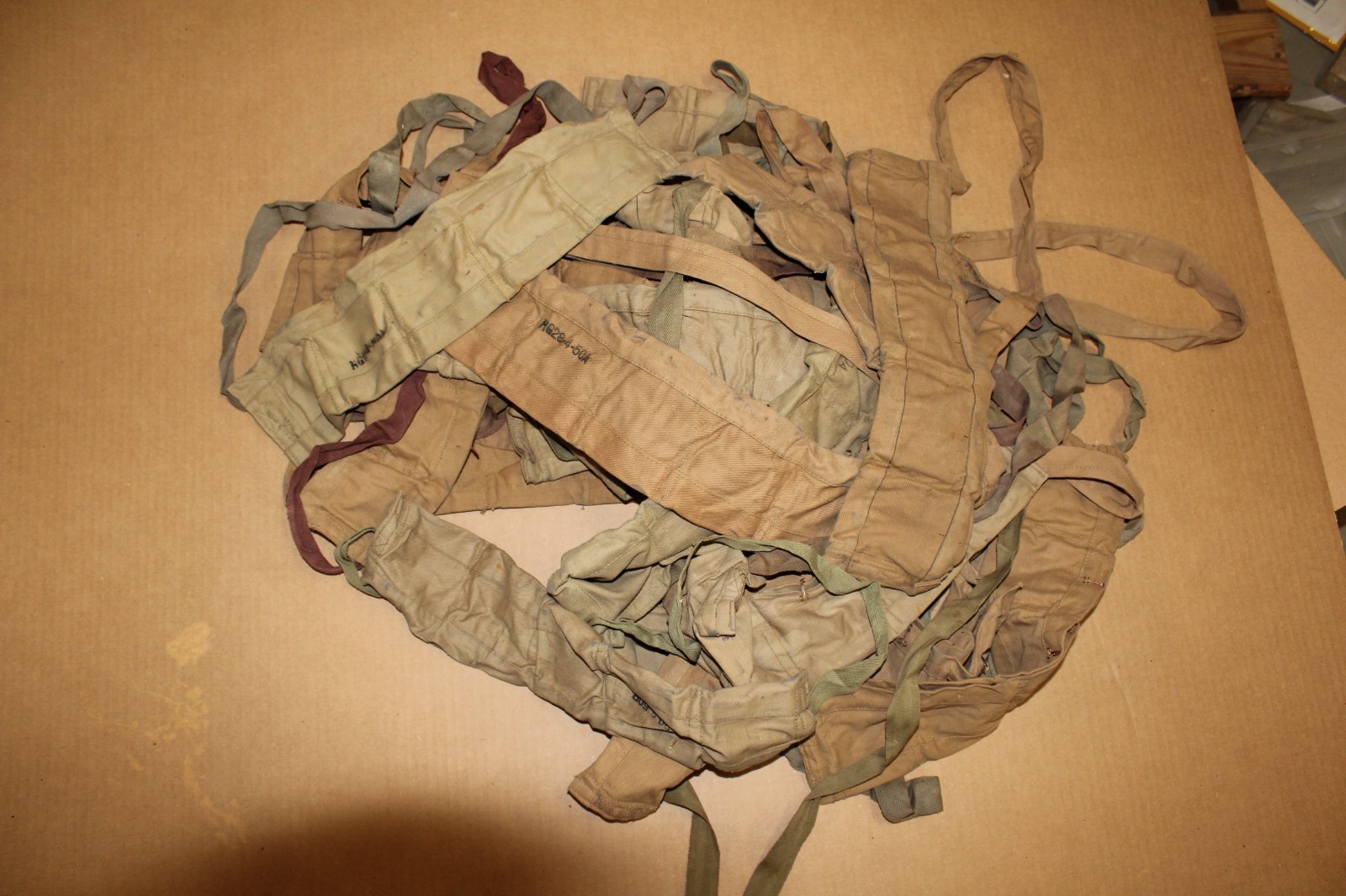 Enfield rifle canvas 50 rd 5 pocket .303 bandolier #BINR14