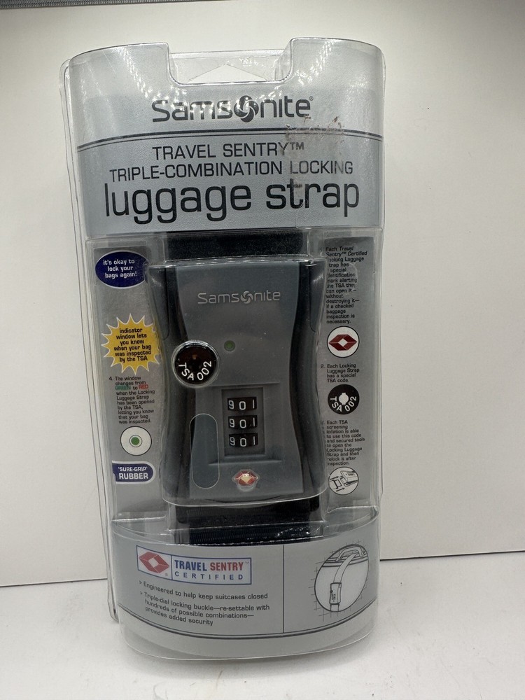 Samsonite Luggage strap: TSA light code activation