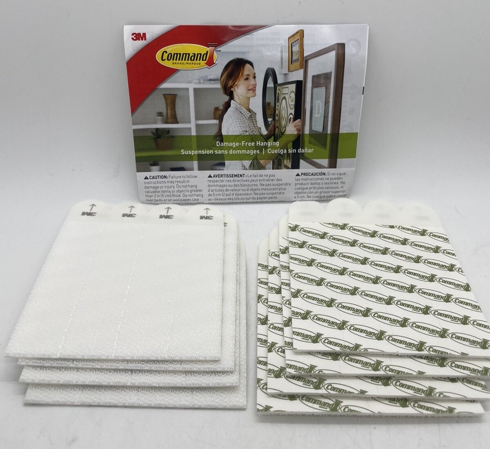 16 pair 3M Command Picture Hanging Strips Large Hook & Loop **NEW**
