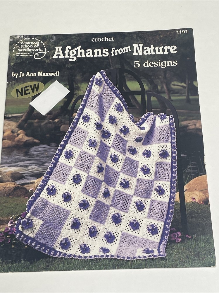 ASN Afghans From Nature 5 Designs Crochet Pattern