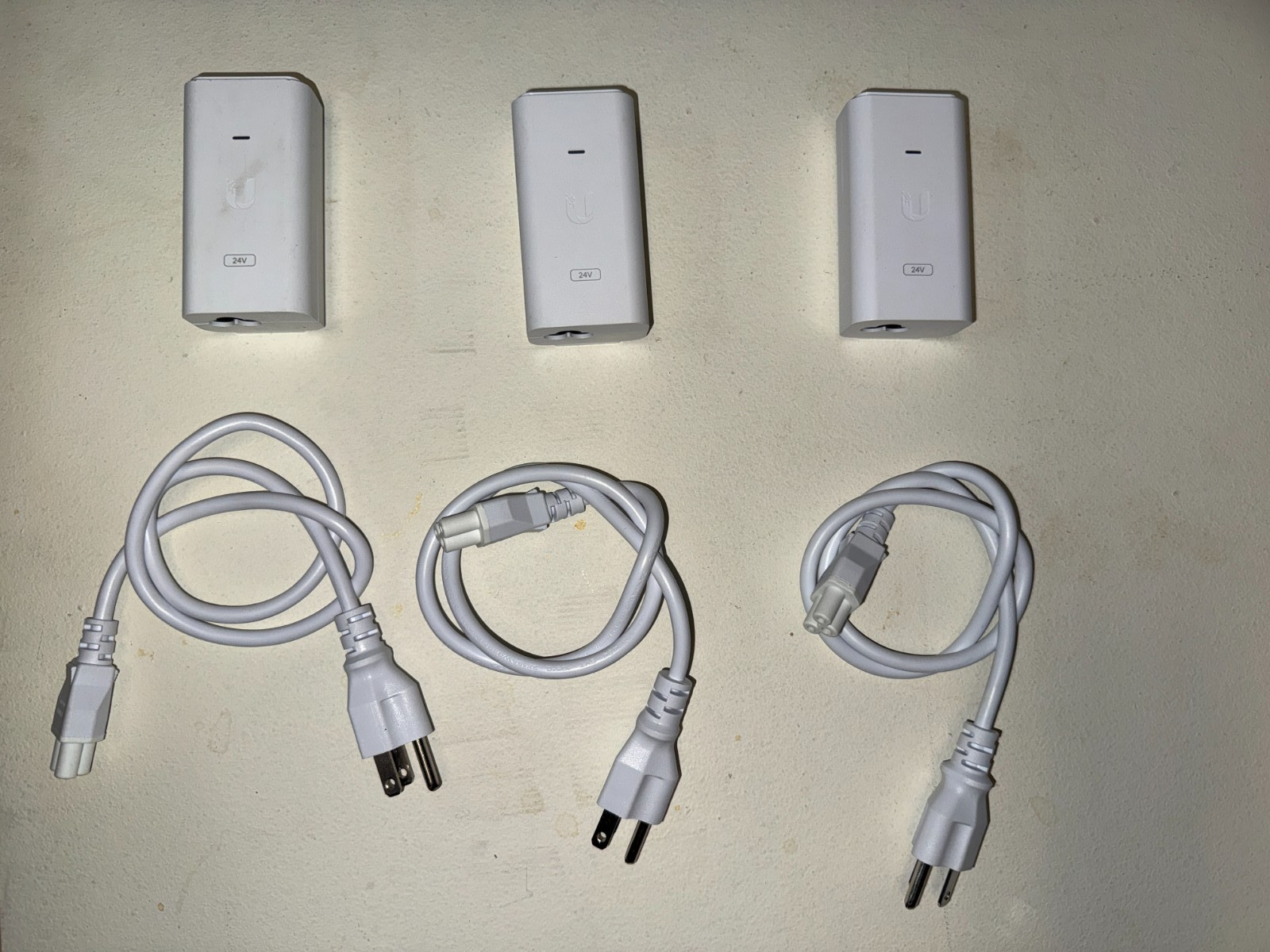 LOT OF 3: Ubiquiti POE-24-12W-G-WH GP-A240-050G