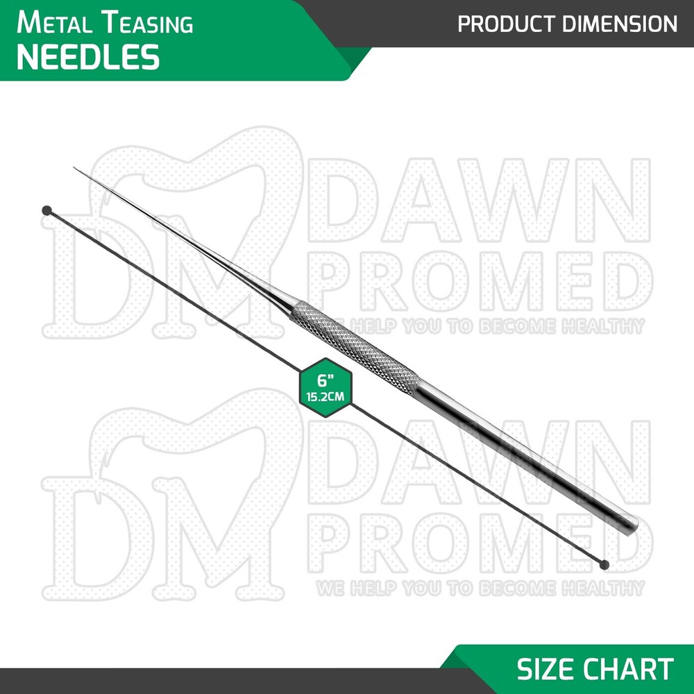 10 Pcs Dissecting Dissection Metal Teasing Needles Straight Pointed Tip Set