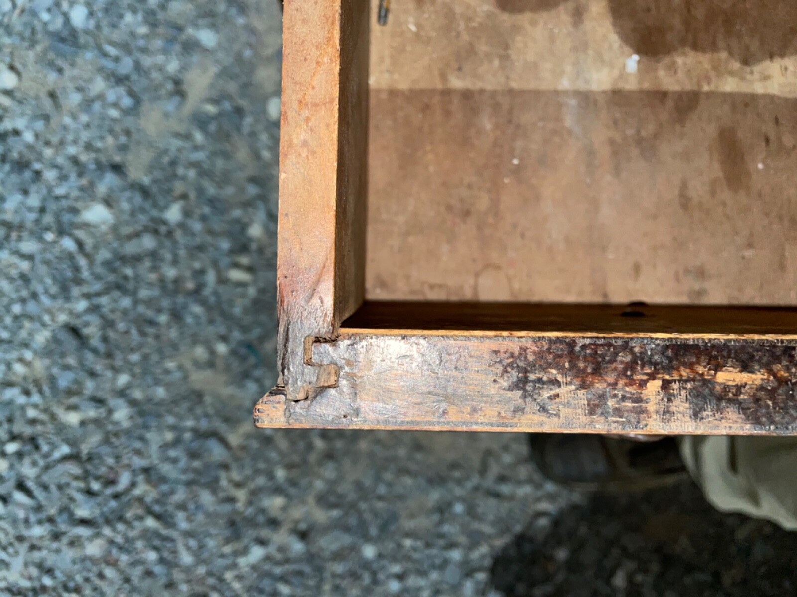 American walnut antique vanity
