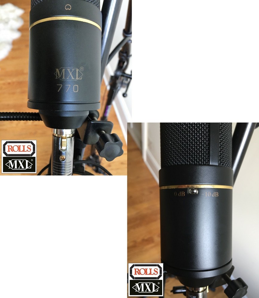 Pro Microphone MXL770, Variable Gain Preamp, USB interface, stand, extras