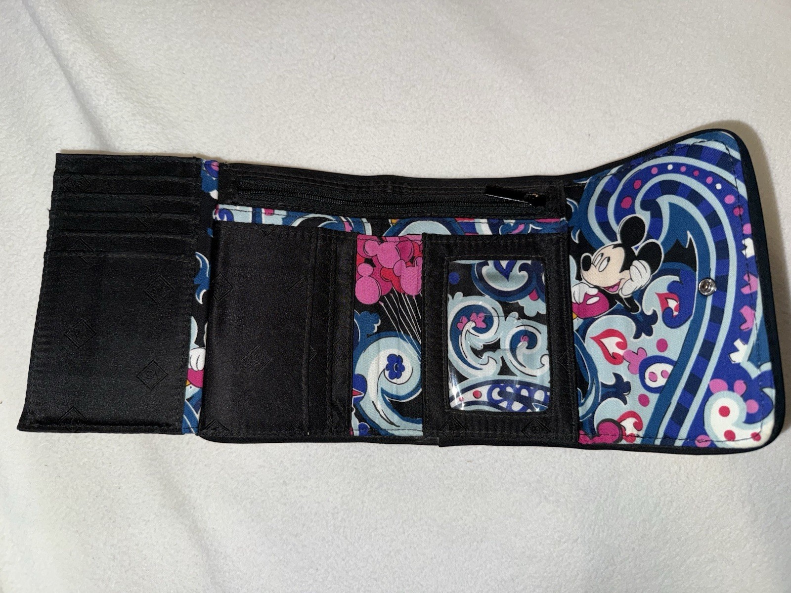 Vera Bradley Disney Mickey Whismical Balloons Wallet Preowned