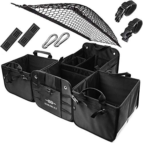 4 Compartment Separable Collapsible Car Trunk Storage 4-section XXL black