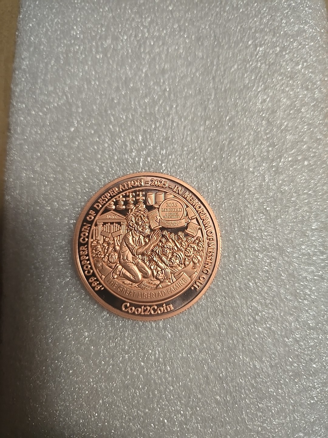 Famine Libertad 1oz copper round