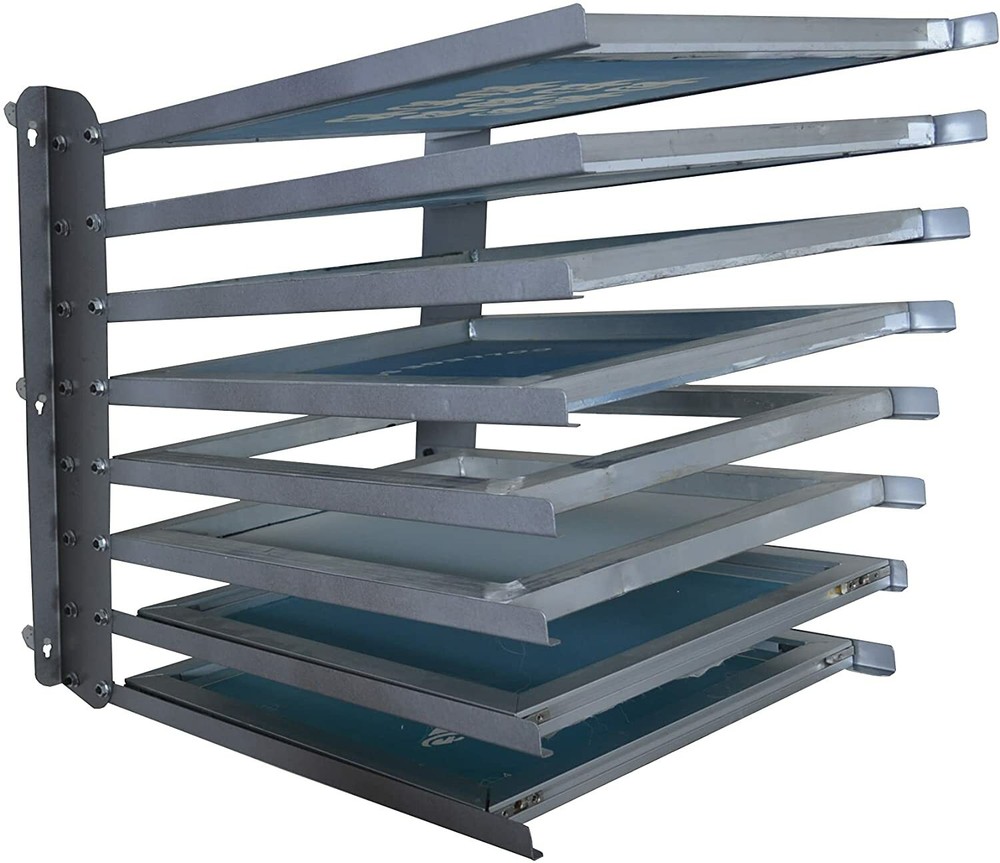 TECHTONGDA 8 Layer Screen Printing Wall Mounted Screen Frame Storage Rack Holder